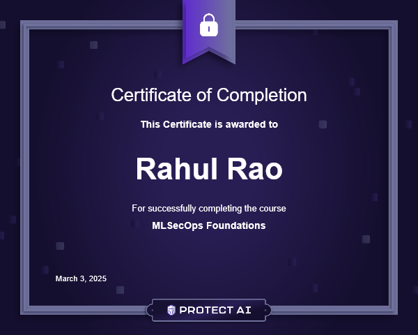 MLSecOps Foundations Certificate