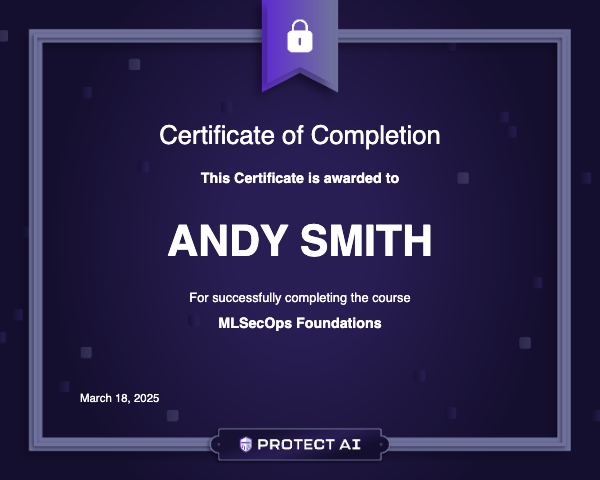 MLSecOps Foundations Certificate