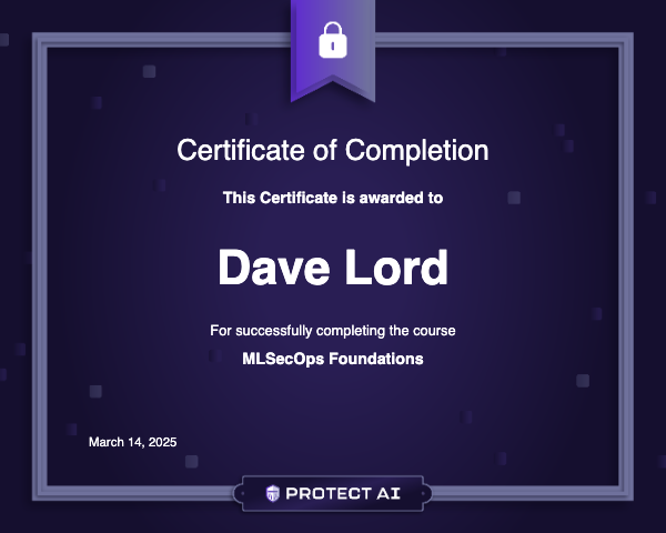 MLSecOps Foundations Certificate