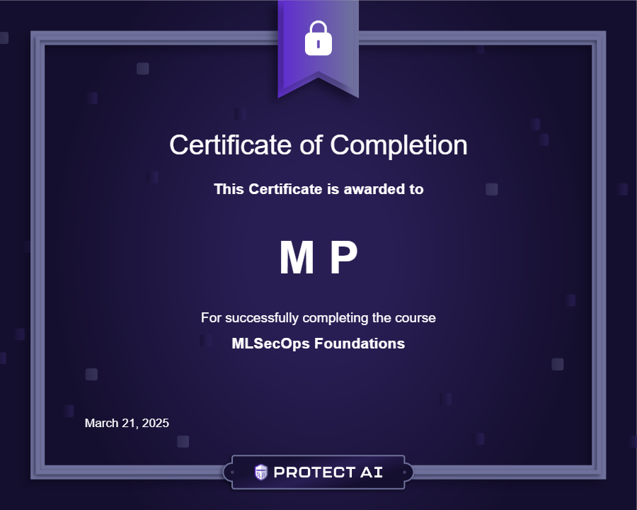 MLSecOps Foundations Certificate