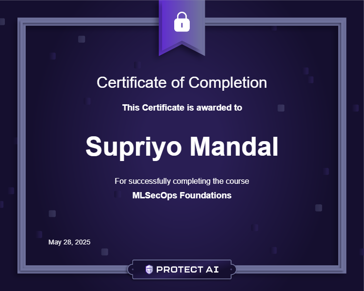 MLSecOps Foundations Certificate