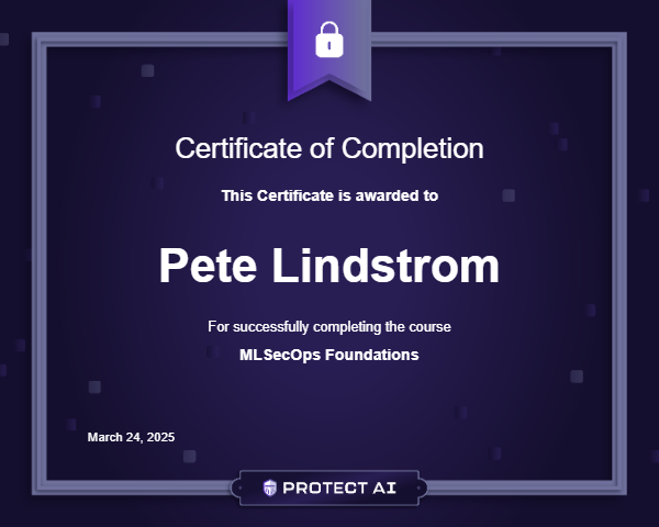 MLSecOps Foundations Certificate