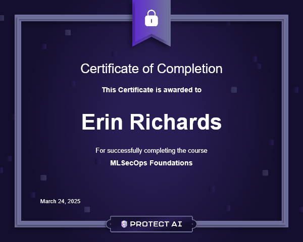 MLSecOps Foundations Certificate