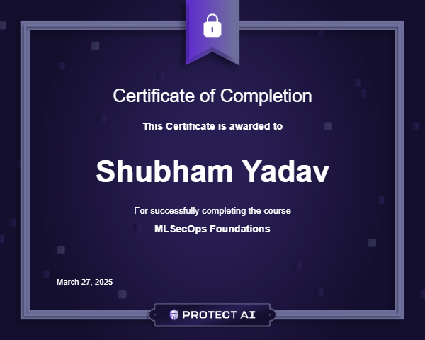 MLSecOps Foundations Certificate
