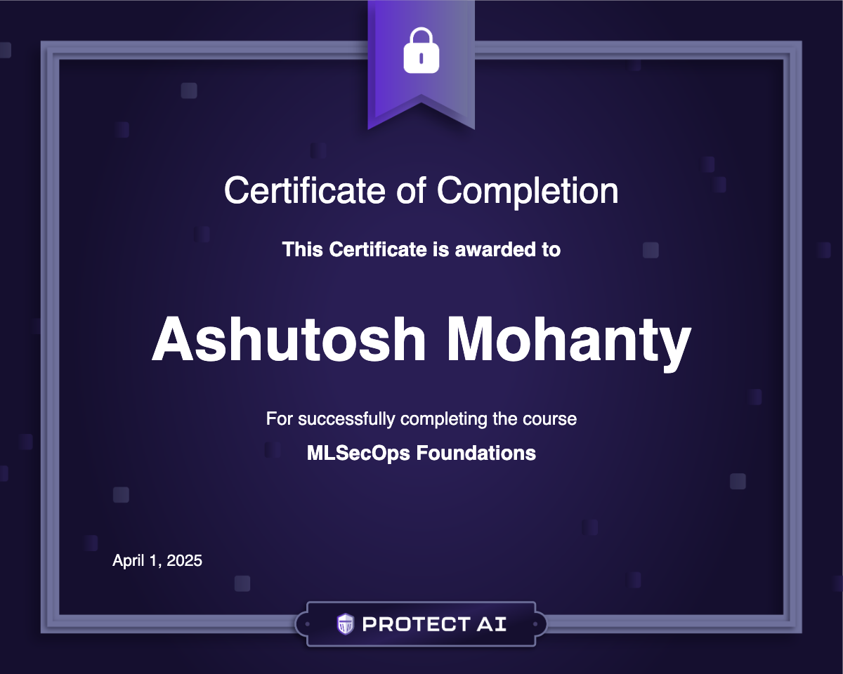 MLSecOps Foundations Certificate