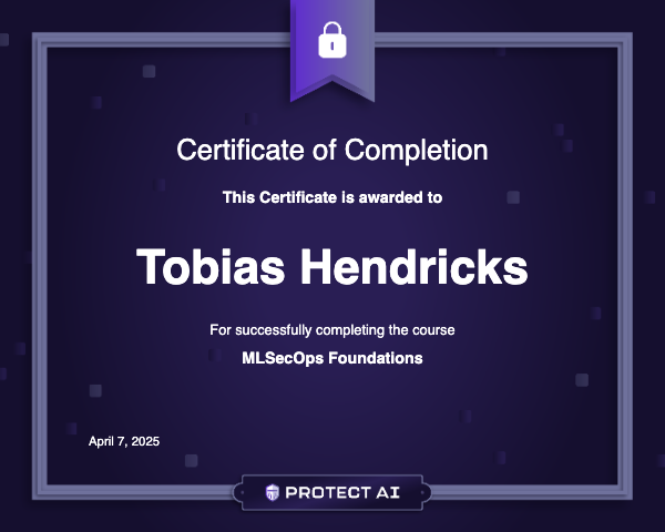 MLSecOps Foundations Certificate
