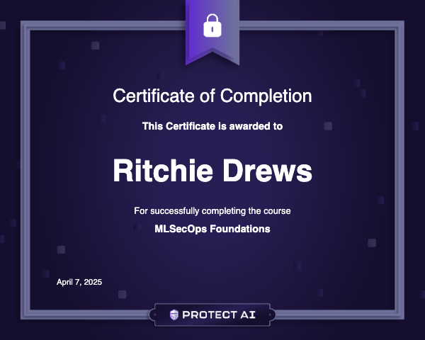 MLSecOps Foundations Certificate