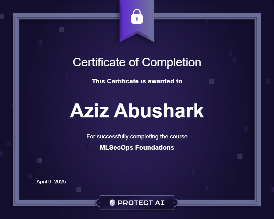 MLSecOps Foundations Certificate