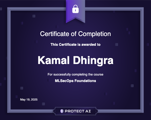 MLSecOps Foundations Certificate