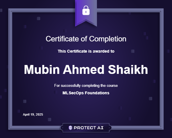 MLSecOps Foundations Certificate