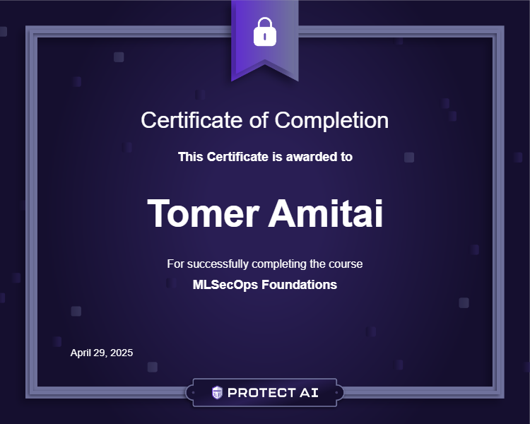 MLSecOps Foundations Certificate