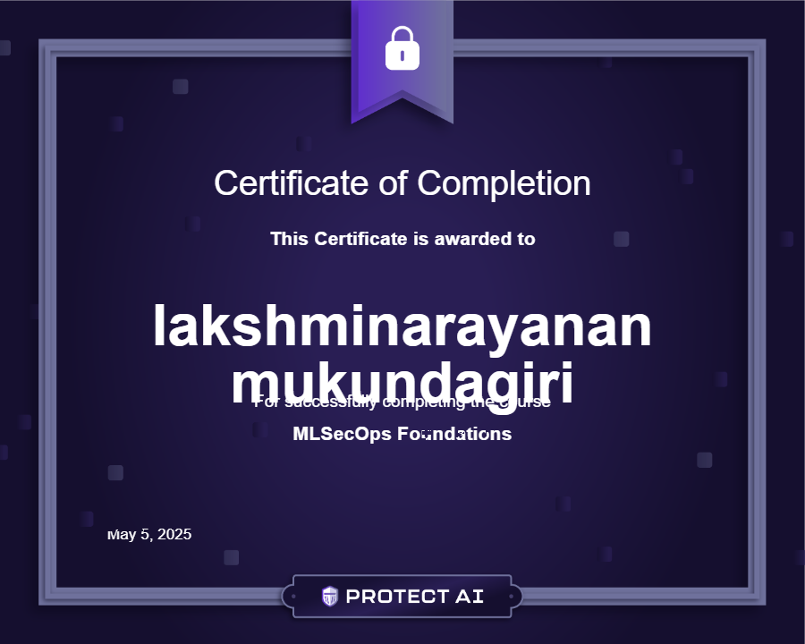MLSecOps Foundations Certificate