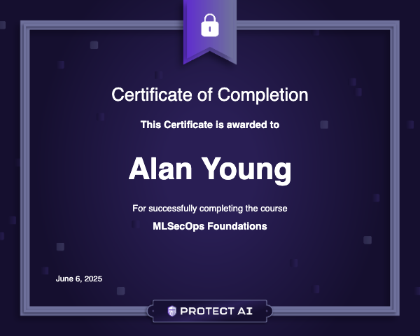 MLSecOps Foundations Certificate