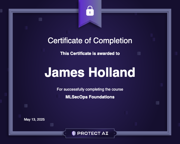 MLSecOps Foundations Certificate