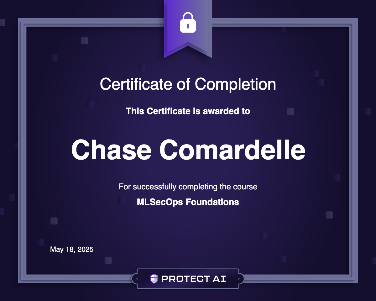 MLSecOps Foundations Certificate