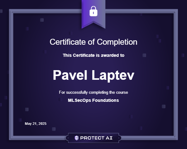 MLSecOps Foundations Certificate