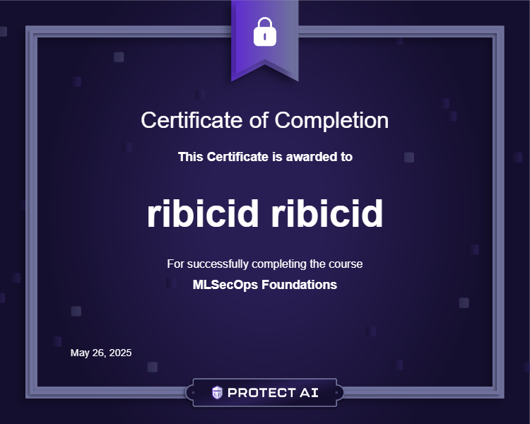 MLSecOps Foundations Certificate