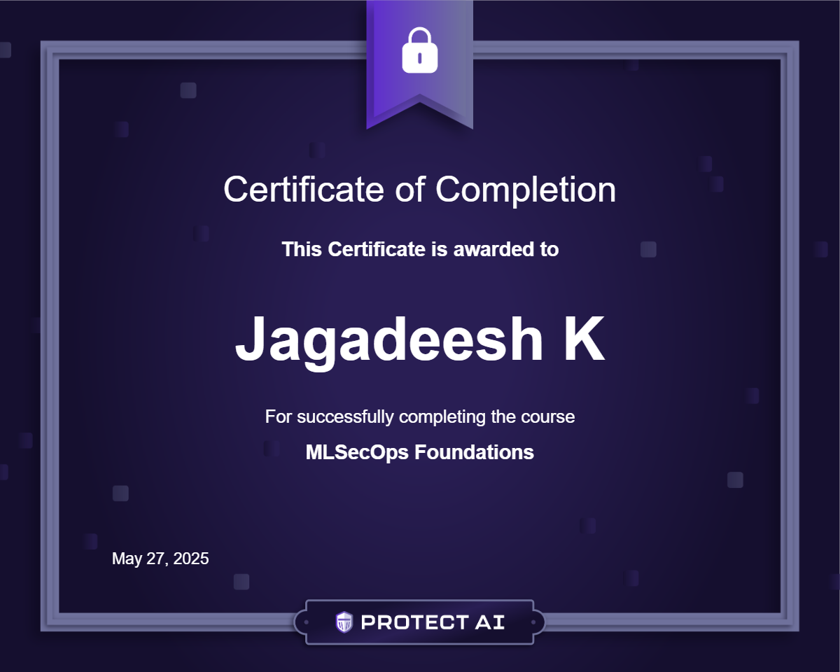 MLSecOps Foundations Certificate
