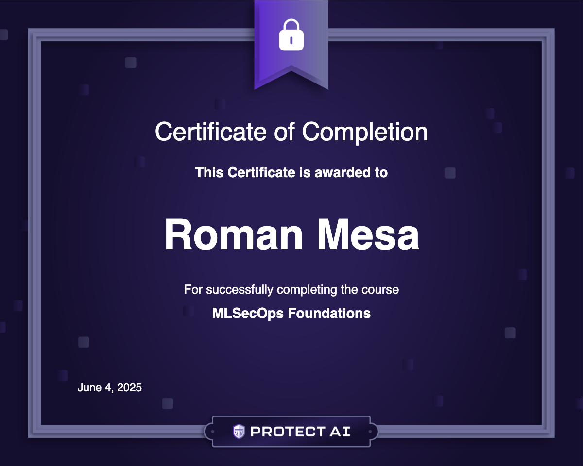 MLSecOps Foundations Certificate