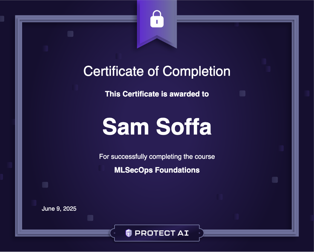 MLSecOps Foundations Certificate