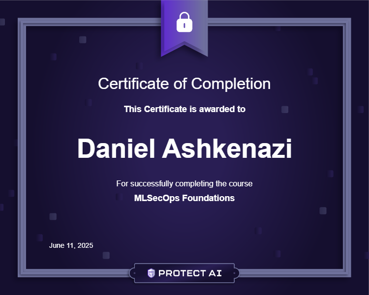 MLSecOps Foundations Certificate