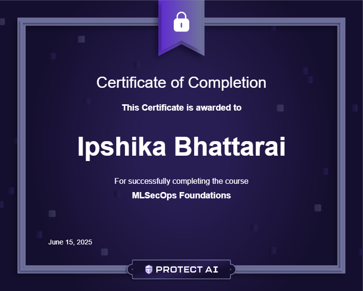 MLSecOps Foundations Certificate