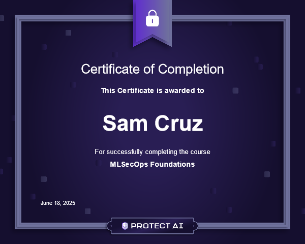 MLSecOps Foundations Certificate