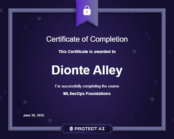 MLSecOps Foundations Certificate