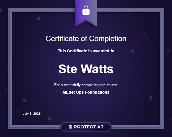MLSecOps Foundations Certificate