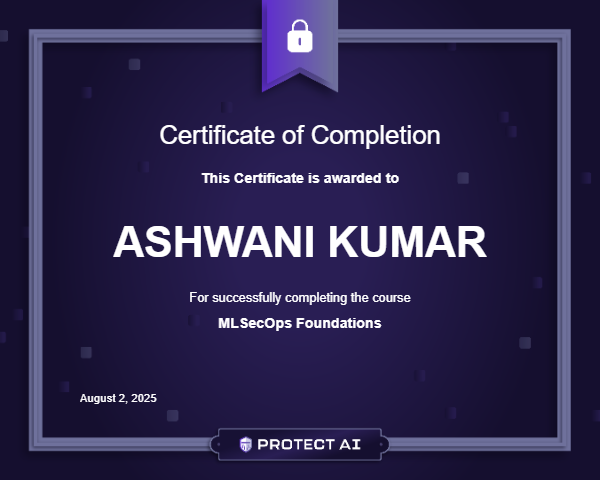 MLSecOps Foundations Certificate