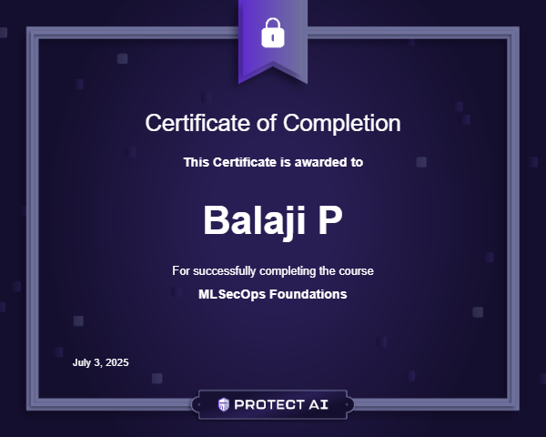 MLSecOps Foundations Certificate