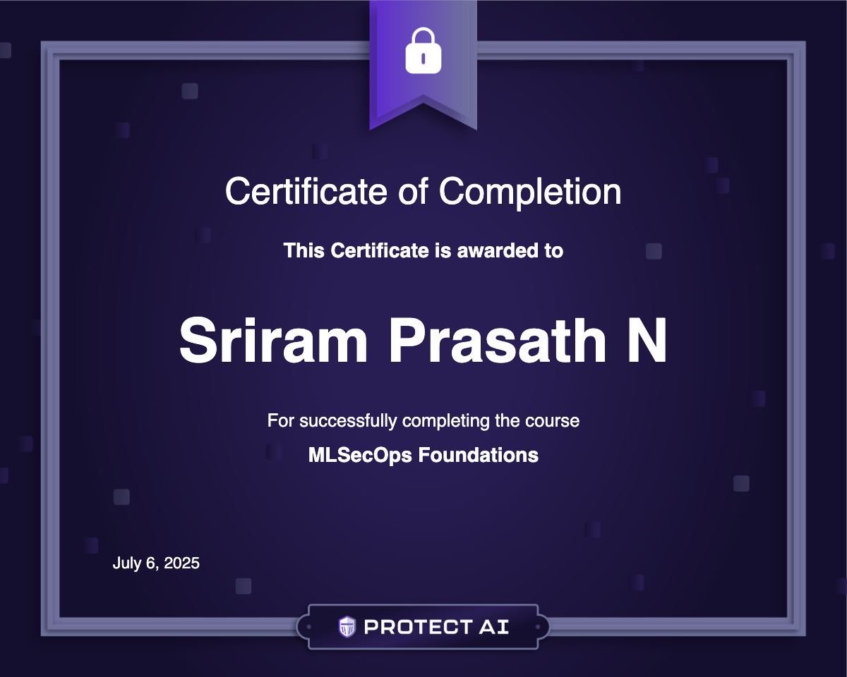 MLSecOps Foundations Certificate
