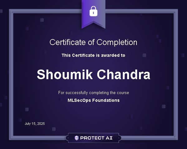 MLSecOps Foundations Certificate