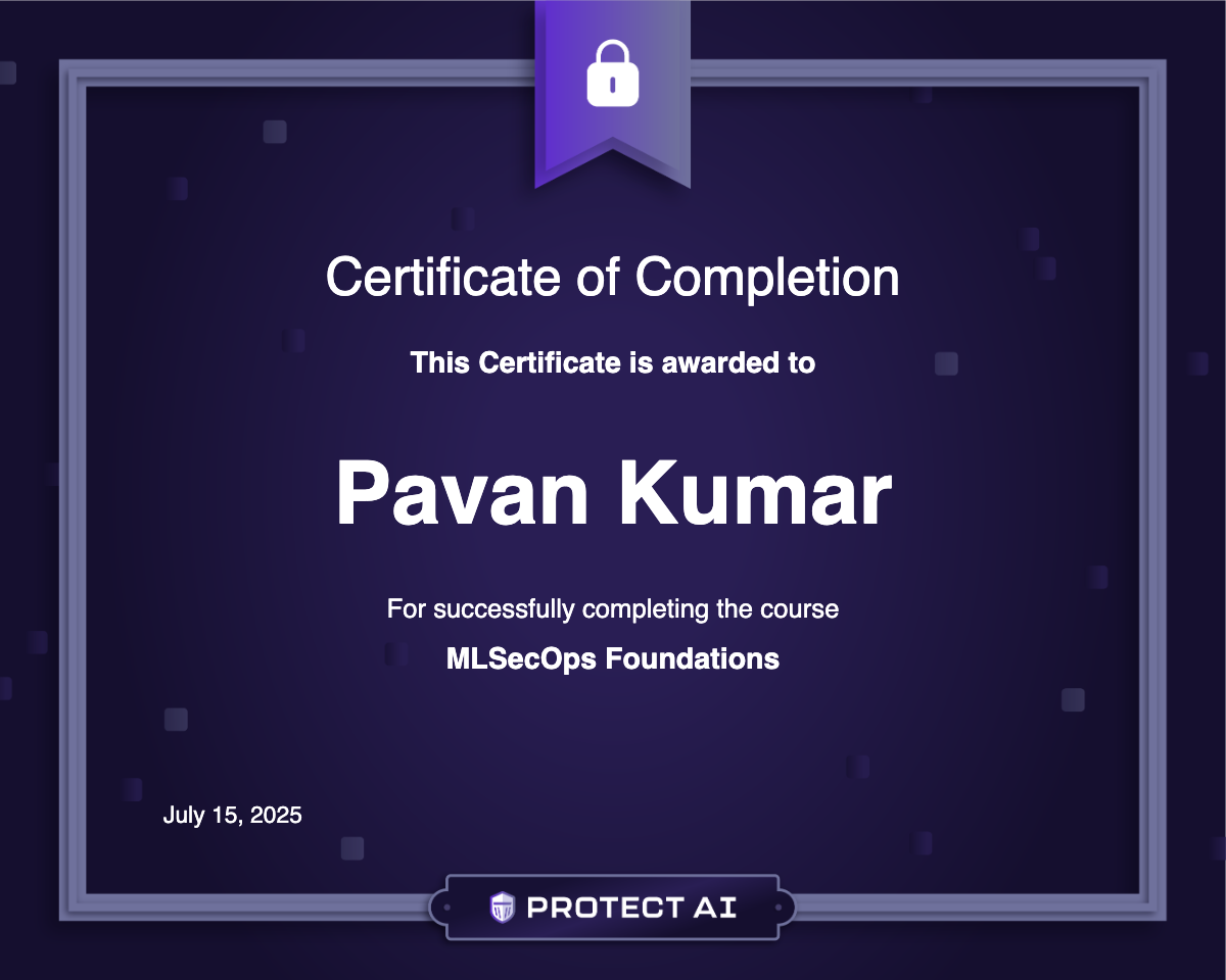 MLSecOps Foundations Certificate