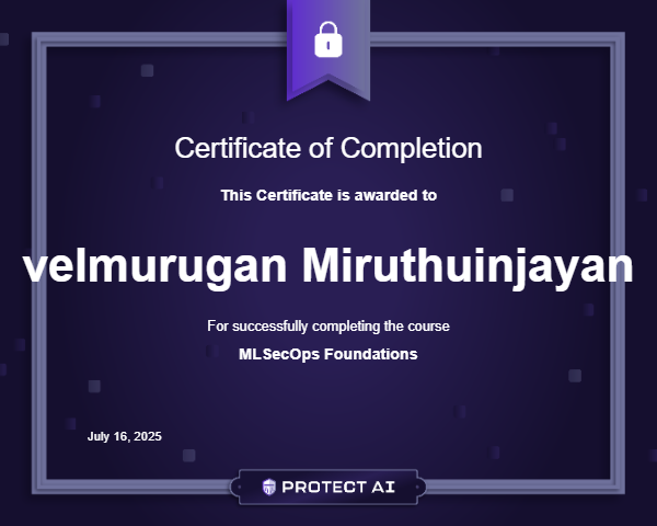 MLSecOps Foundations Certificate