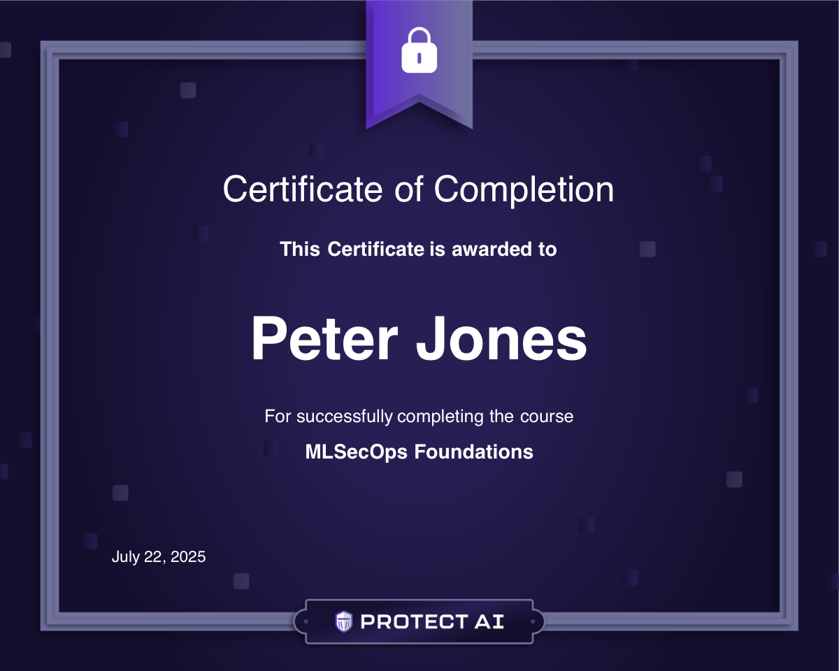 MLSecOps Foundations Certificate