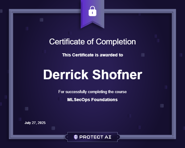 MLSecOps Foundations Certificate