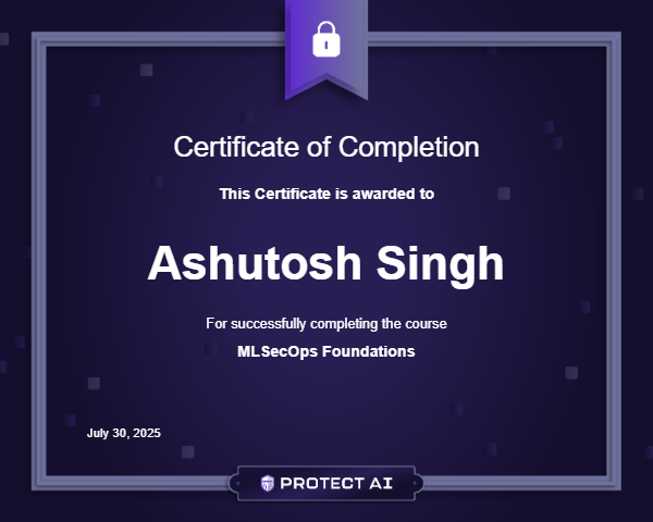 MLSecOps Foundations Certificate