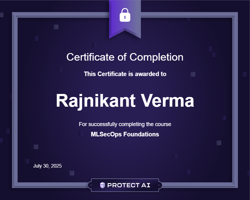 MLSecOps Foundations Certificate