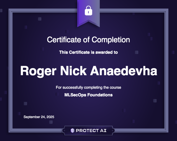 MLSecOps Foundations Certificate