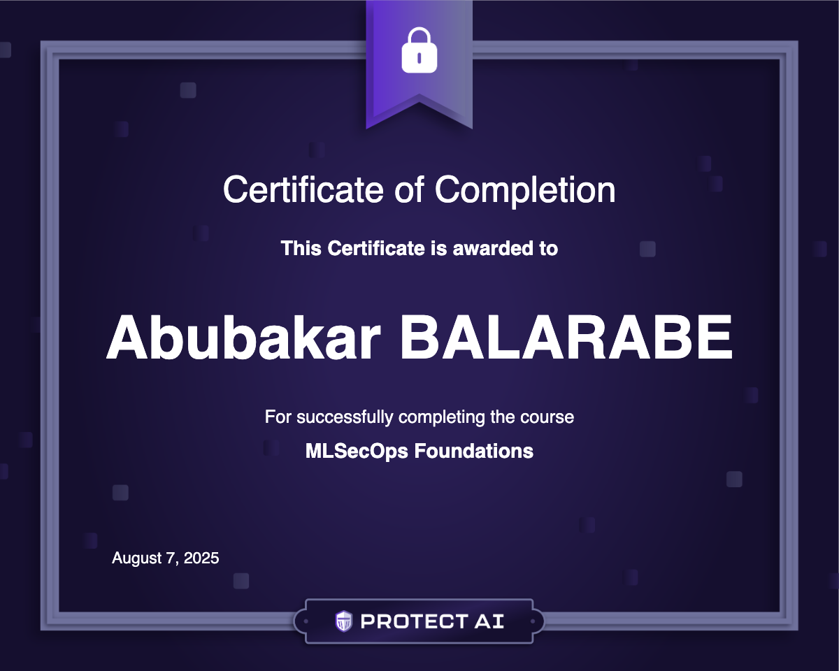 MLSecOps Foundations Certificate