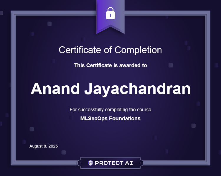MLSecOps Foundations Certificate