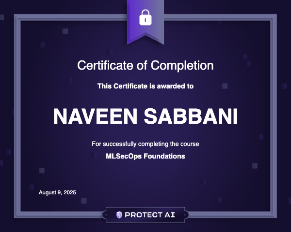 MLSecOps Foundations Certificate