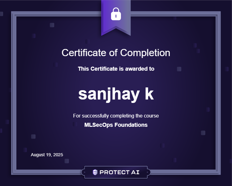 MLSecOps Foundations Certificate