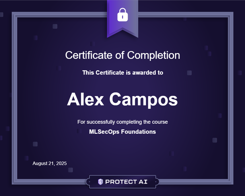 MLSecOps Foundations Certificate