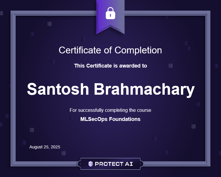 MLSecOps Foundations Certificate