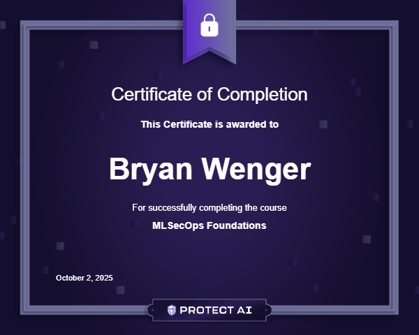 MLSecOps Foundations Certificate