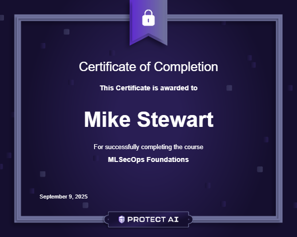 MLSecOps Foundations Certificate