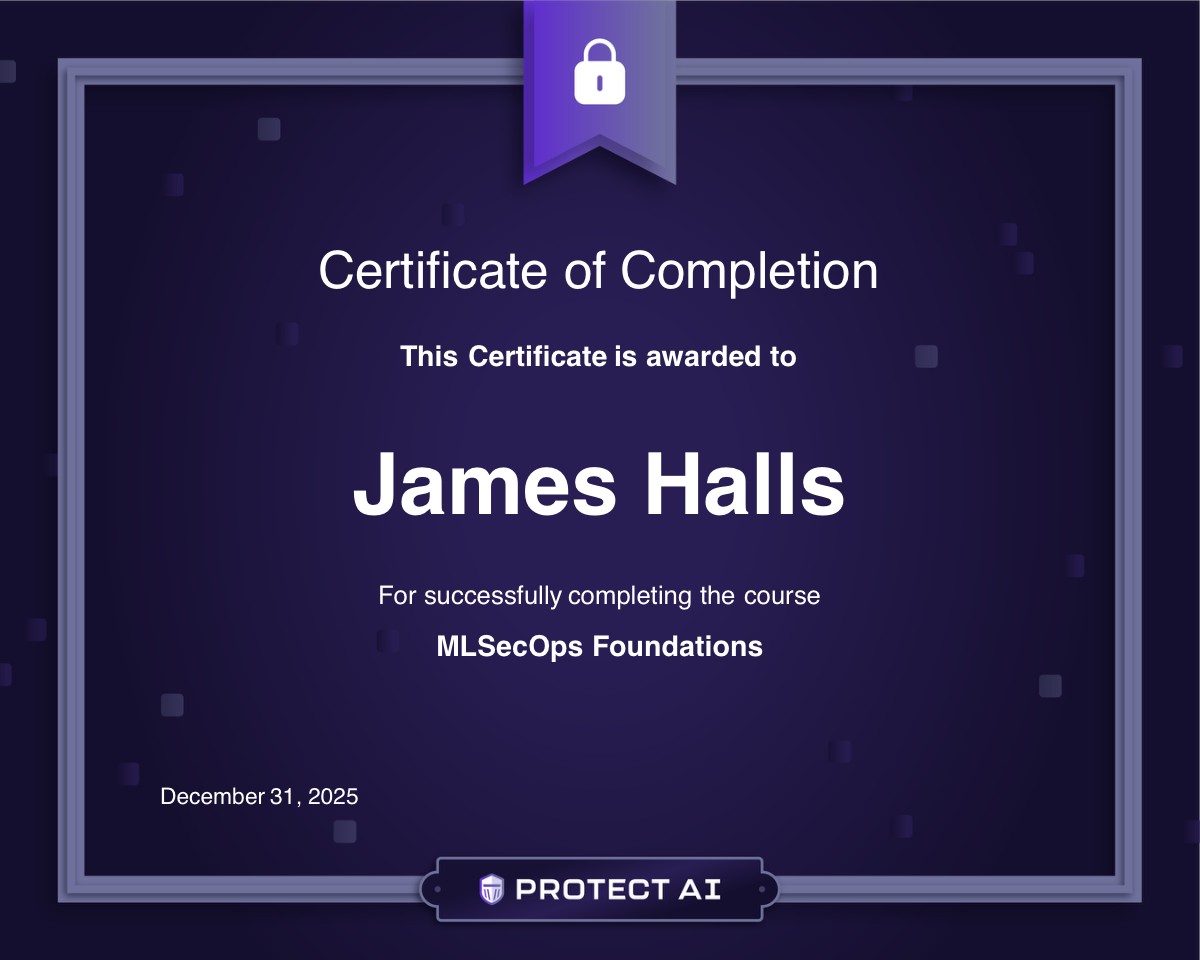 MLSecOps Foundations Certificate