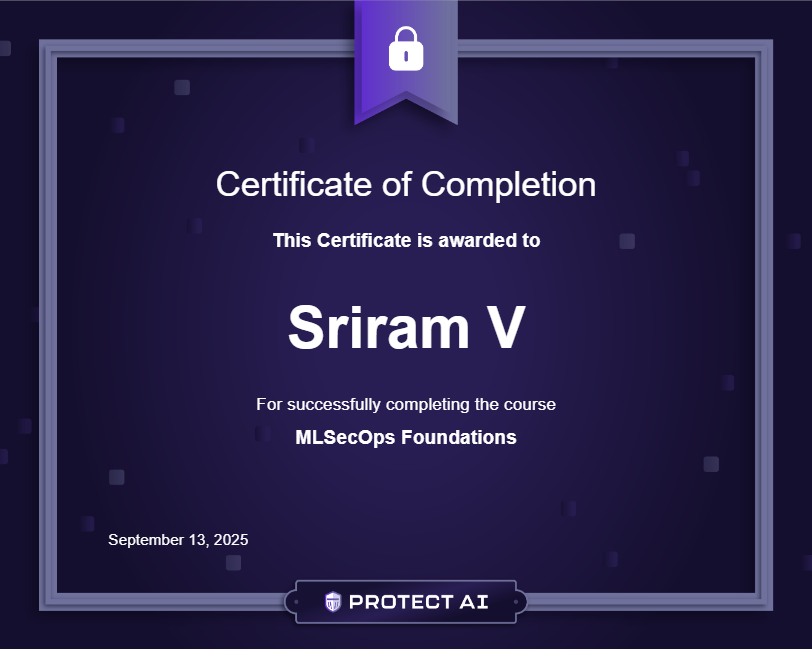 MLSecOps Foundations Certificate